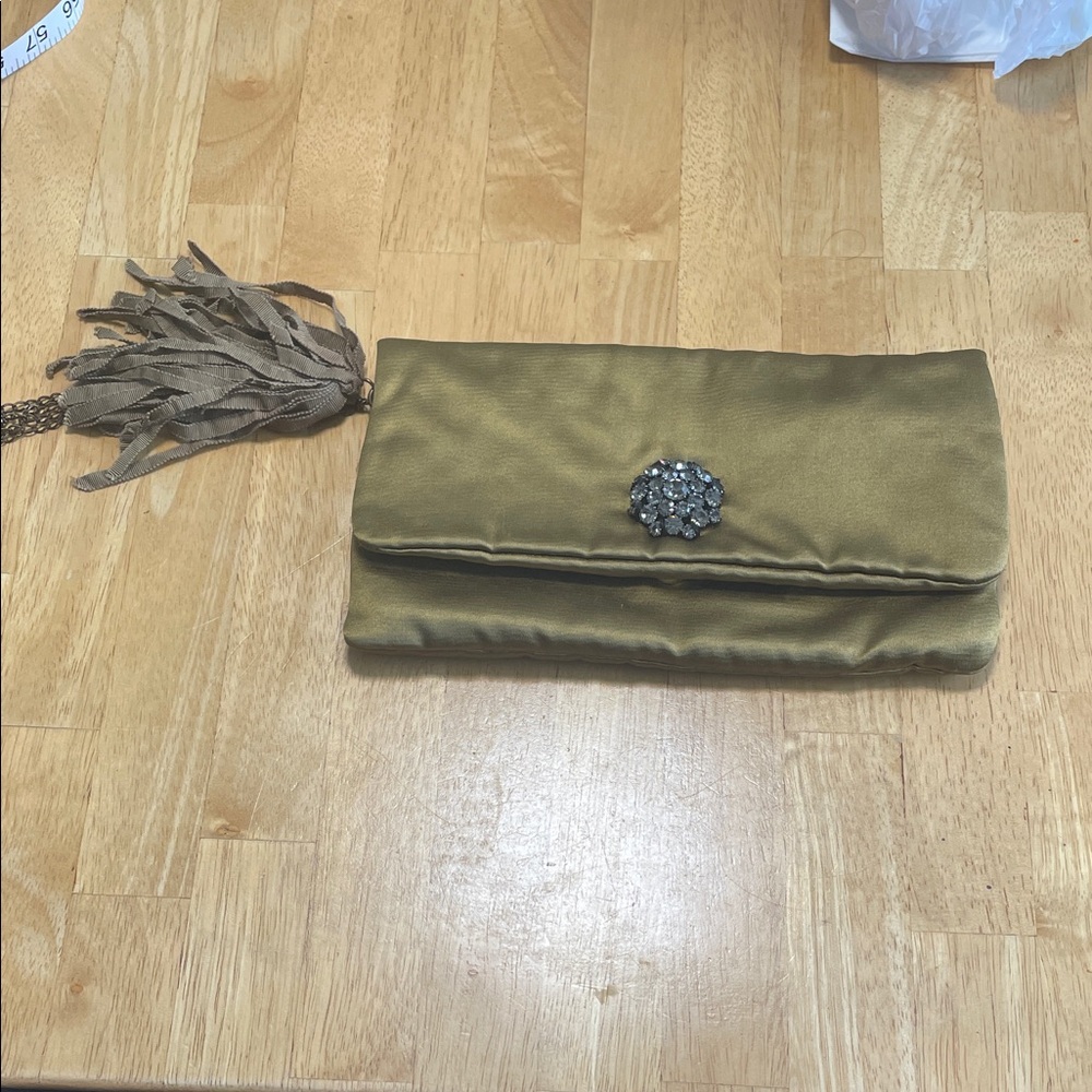 Lanvin Gold Clutch with Tassel